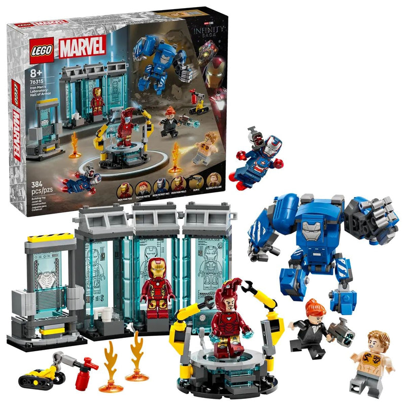 LEGO 76315 Iron Man's Laboratory: Hall of Armor, 384-pc J7D7