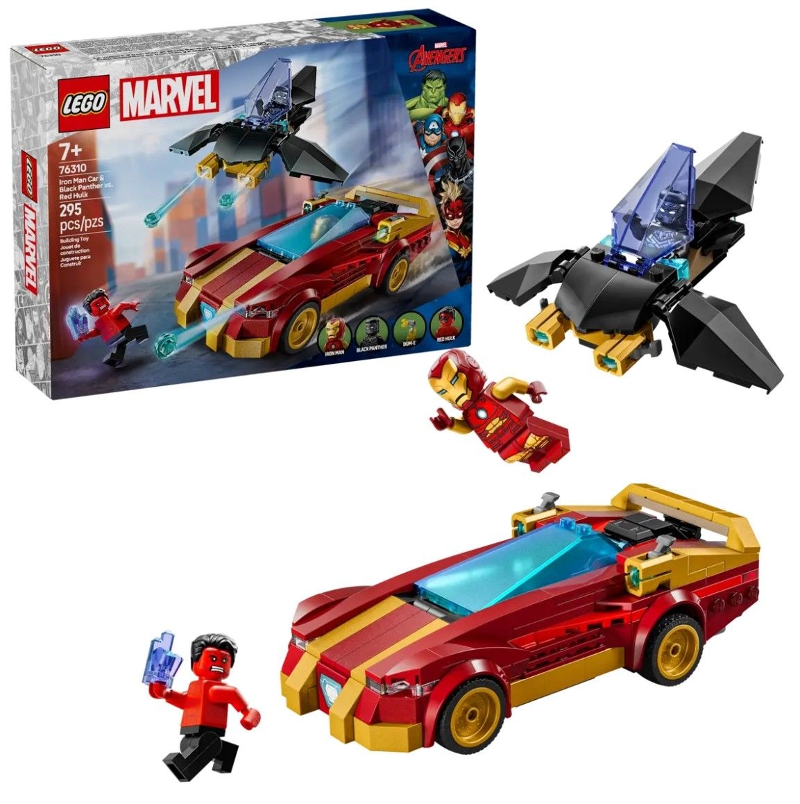 LEGO Iron Man & Black Panther vs. Red Hulk - 76310, 295-pcs, Ages 7+ N2O0 - product image 1