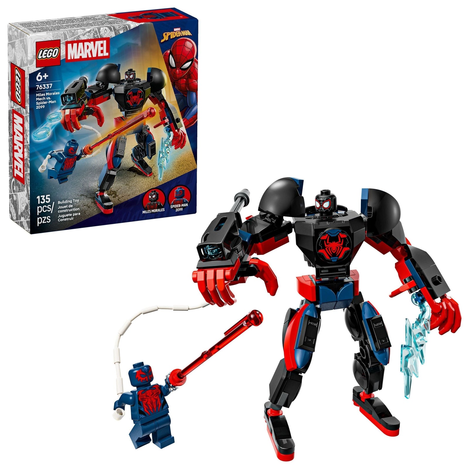 LEGO Miles Morales Mech Vs. Spider-Man 2099 - 76337, 135-pcs, Ages 6+ M8H2 - product image 1
