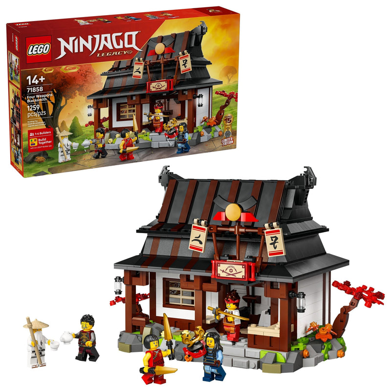 Ninjago Four Weapons Blacksmith 15th Anniversary - 71858, 1259-pcs, Ages 14+ T3I9