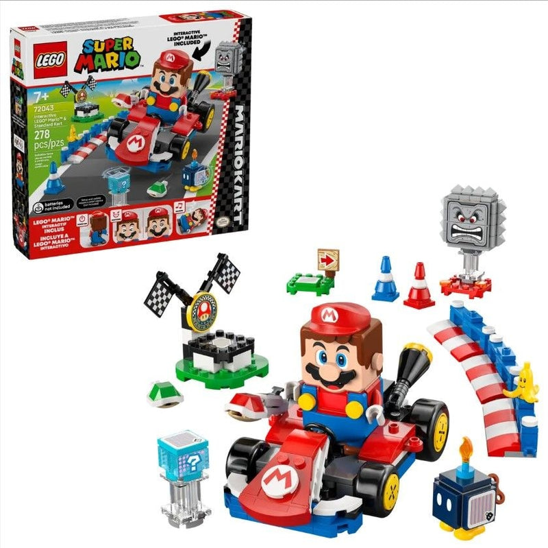 Super Mario Mario Kart – Interactive Mario & Standard Kart - 72043, 278-pcs, Ages 7+ C9I2