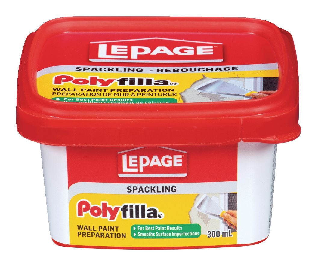 Polyfilla Wall Paint Preparation Spackling, Hole/Crack Repair Filler, White F5W8 - product image 1