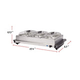 3-Tier Buffet Server/Food Warmer with Warming Tray, Stainless Steel, 300W N2F5 - product image 6