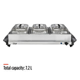 3-Tier Buffet Server/Food Warmer with Warming Tray, Stainless Steel, 300W N2F5 - product image 8