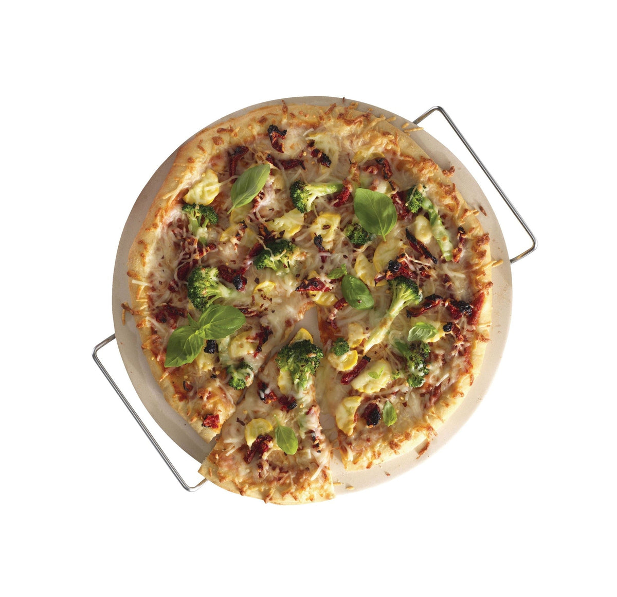 Ceramic Round Pizza Stone & Serving Rack, 15-in N3T9 - product image 5