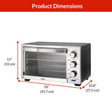 Convection Toaster Oven with 4 Functions, Stainless Steel, Black, 6-Slices S8Y2 - product image 3