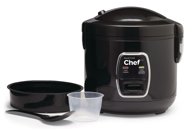 Deluxe Non-Stick Rice Cooker & Steamer, Black, 10 Cups W0Z7
