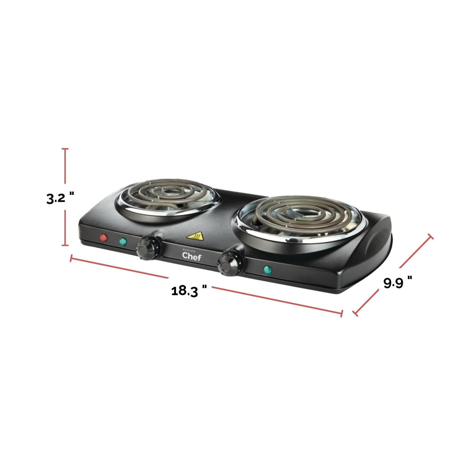 Double Burner Hot Plate, Black, 1500W L2S3 - product image 5
