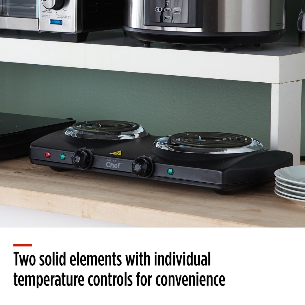 Double Burner Hot Plate, Black, 1500W L2S3 - product image 6