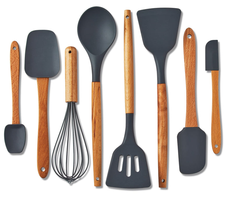 Heat-Resistant Beechwood Cookware Set, 8-pc F9Q7