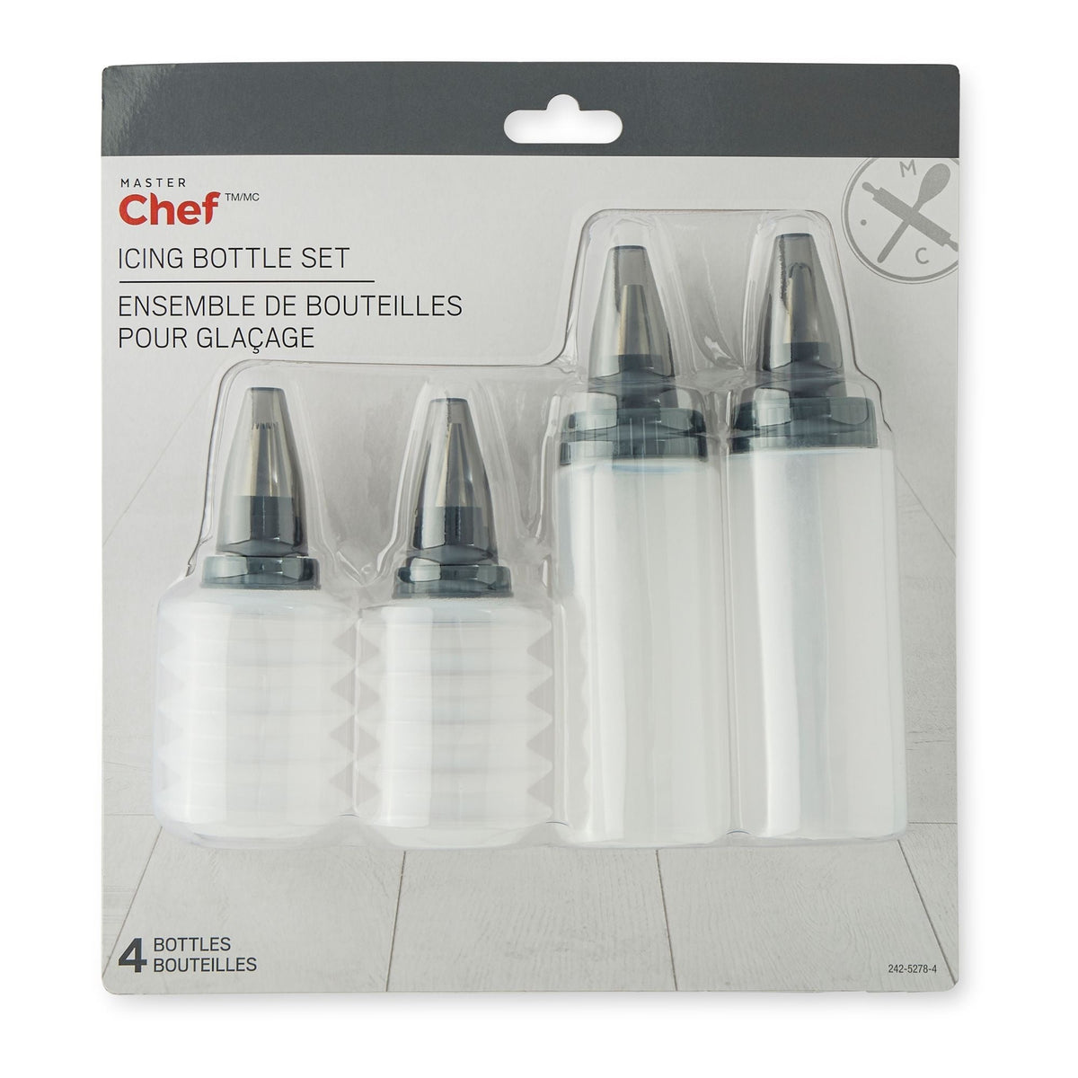 Icing Bottle Set with 4 Different Tips, 4-pc T5X6 - product image 3