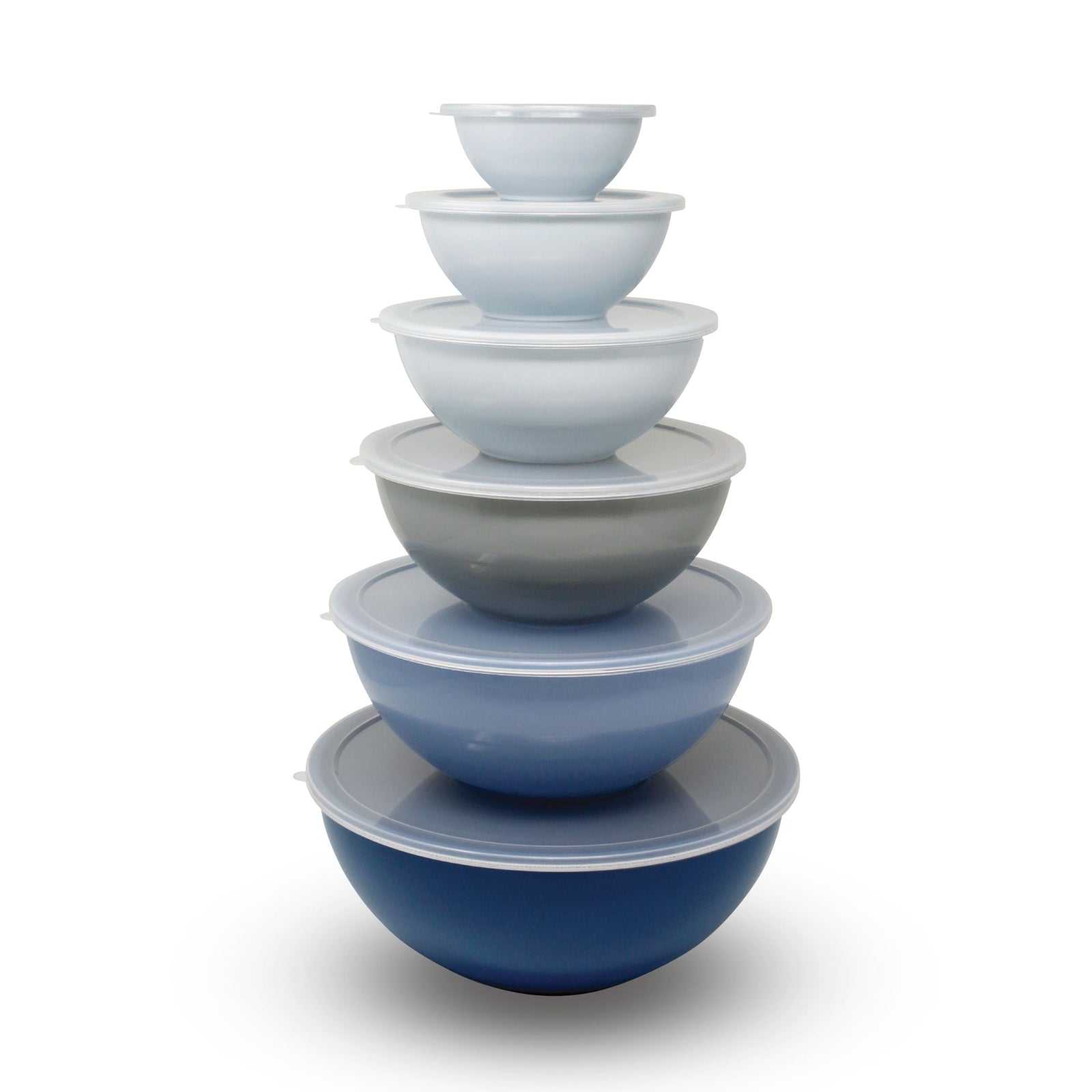 Mixing Bowl Set with Lids, Blue, 12-pc O9K8 - product image 1
