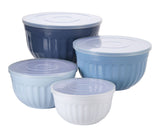 Nestable Navy Mixing Bowl Set with Lids, 8-pc B9F1 - product image 1