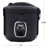 One-Touch Non-Stick Rice Cooker & Steamer, Black, 20 Cups M3O7 - product image 6