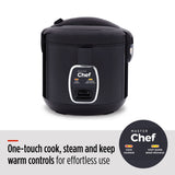 One-Touch Non-Stick Rice Cooker & Steamer, Black, 20 Cups M3O7 - product image 8