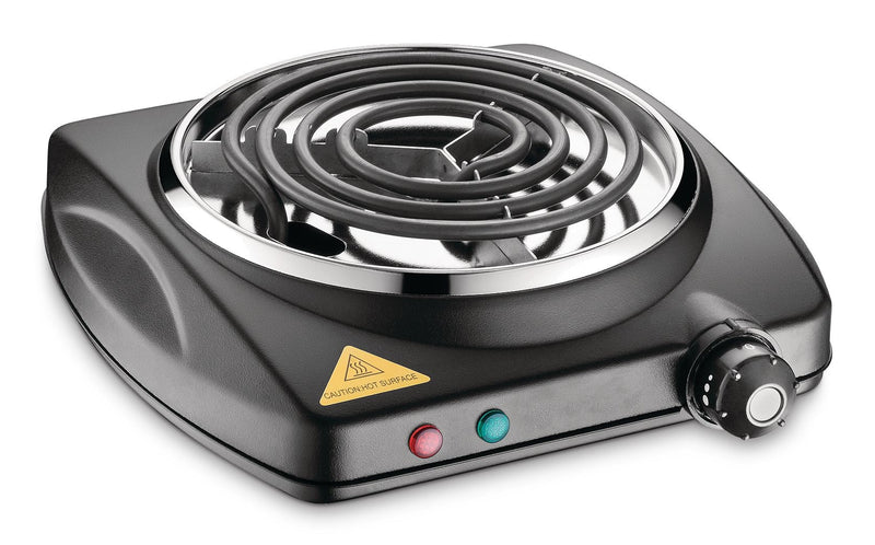 Single Burner Hot Plate, Black, 1000W O3H8