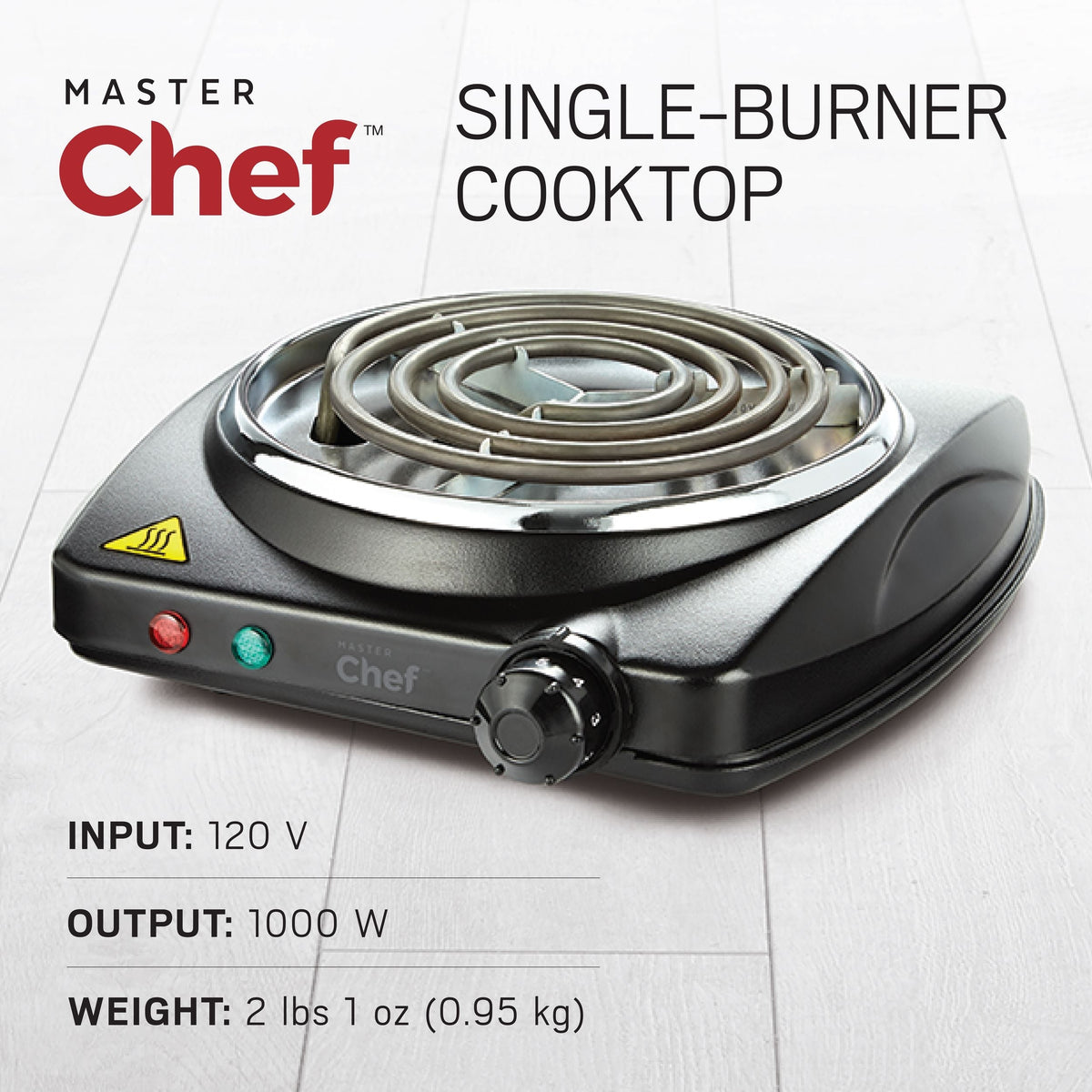 Single Burner Hot Plate, Black, 1000W C5G6 - product image 4