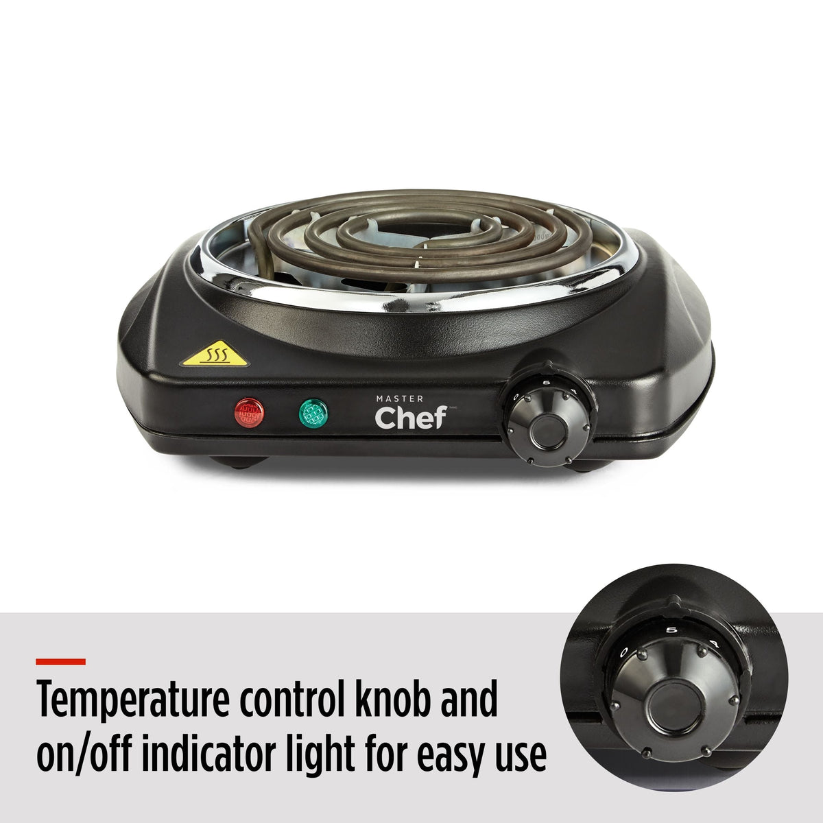 Single Burner Hot Plate, Black, 1000W O3H8 - product image 5