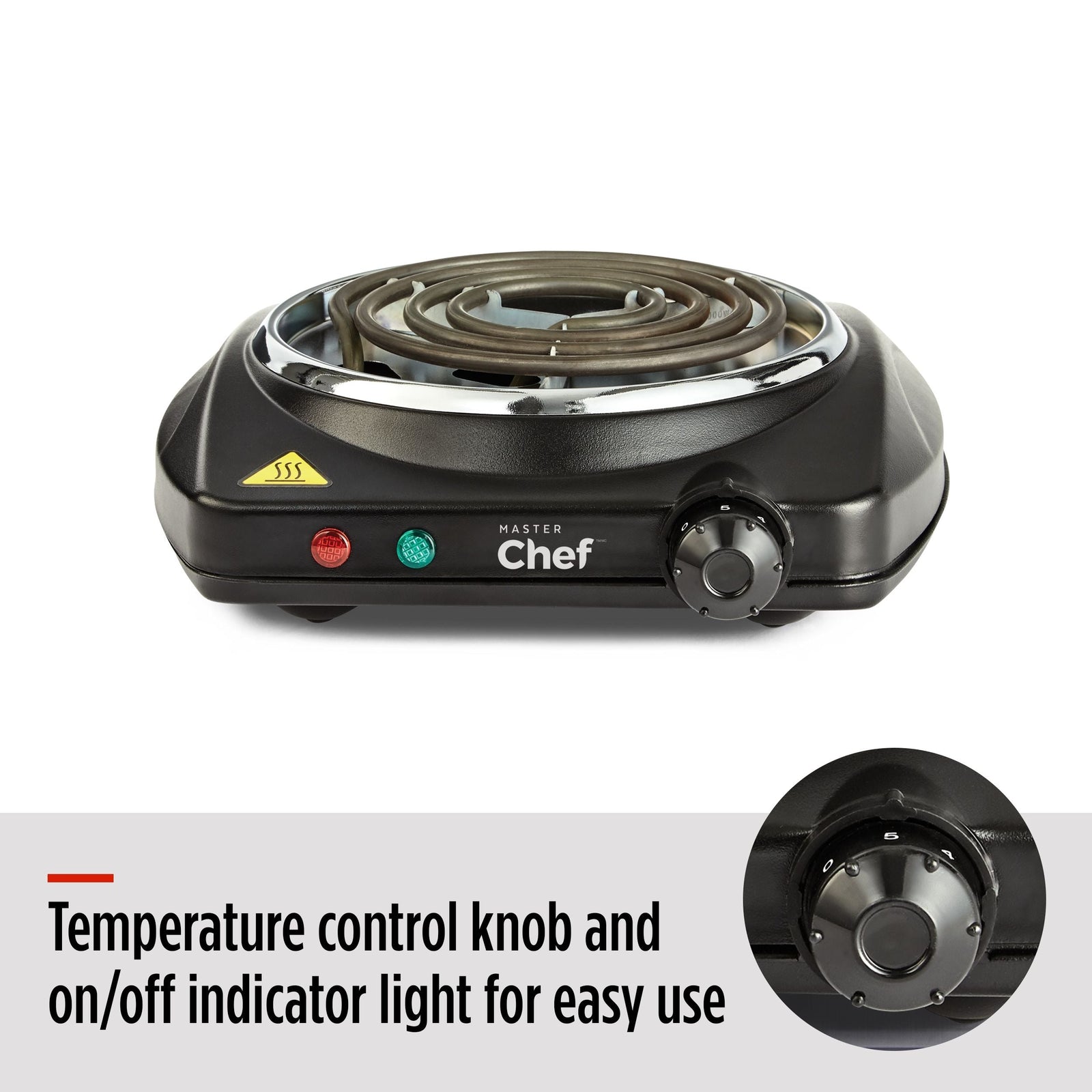 Single Burner Hot Plate, Black, 1000W C5G6 - product image 5