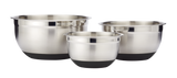 Stainless Steel Mixing Bowl Set with Non-Slip Bottom, Assorted Sizes, 3-pc L5E6 - product image 1