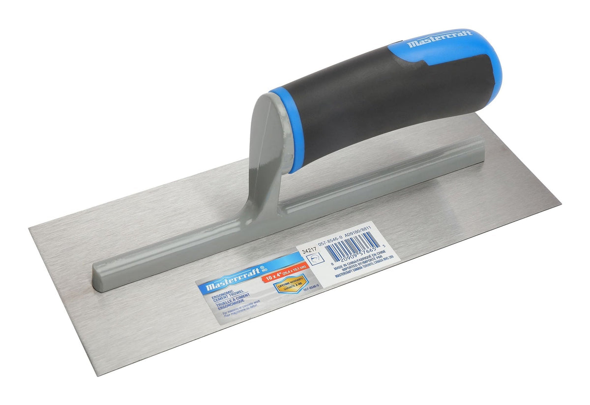 Ergonomic Steel Cement Trowel For Masonry & Concrete Work, 4 x 10-in I9P8 - product image 1