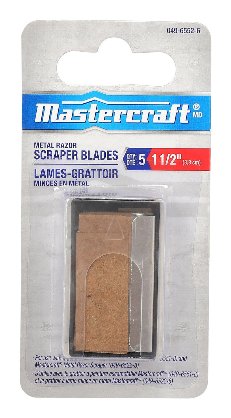 Replacement Razor Blades For Glass & Surface Scraper Tool, 1-1/2-in, 5-pk W2E6