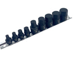 9 Piece Impact Stubby Bit Socket Rail Hex Metric Q3Y8 - product image 1