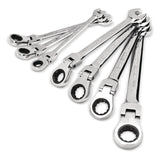 Flexhead Ratcheting Wrench Set, Alloy Steel, Metric, 7-pc Q9G9 - product image 1