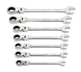 Flexhead Ratcheting Wrench Set, Alloy Steel, Metric, 7-pc Q9G9 - product image 4