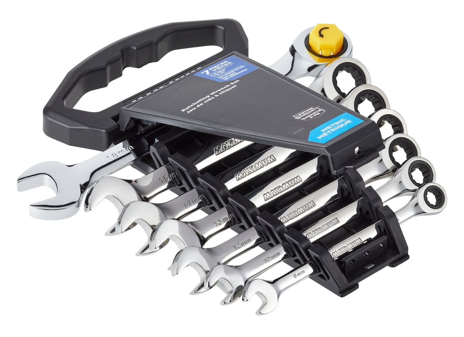 Ratcheting Wrench Set, Metric, Nickel-Chrome Plating, 7-pc X4I7 - product image 2