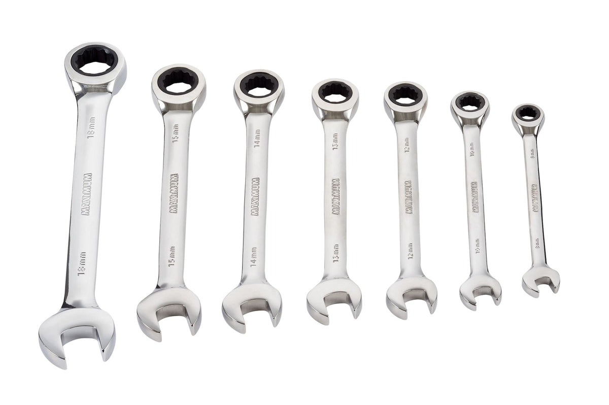 Ratcheting Wrench Set, Metric, Nickel-Chrome Plating, 7-pc X4I7 - product image 3