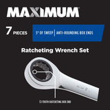 Ratcheting Wrench Set, Metric, Nickel-Chrome Plating, 7-pc X4I7 - product image 6