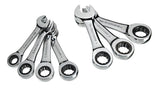 Stubby Ratcheting Wrench Set, Metric, Nickel-Chrome Plating, 7-pc Q7S5 - product image 1
