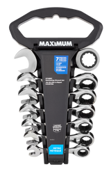 Stubby Ratcheting Wrench Set, Metric, Nickel-Chrome Plating, 7-pc Q7S5 - product image 3