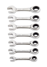 Stubby Ratcheting Wrench Set, Metric, Nickel-Chrome Plating, 7-pc Q7S5 - product image 5