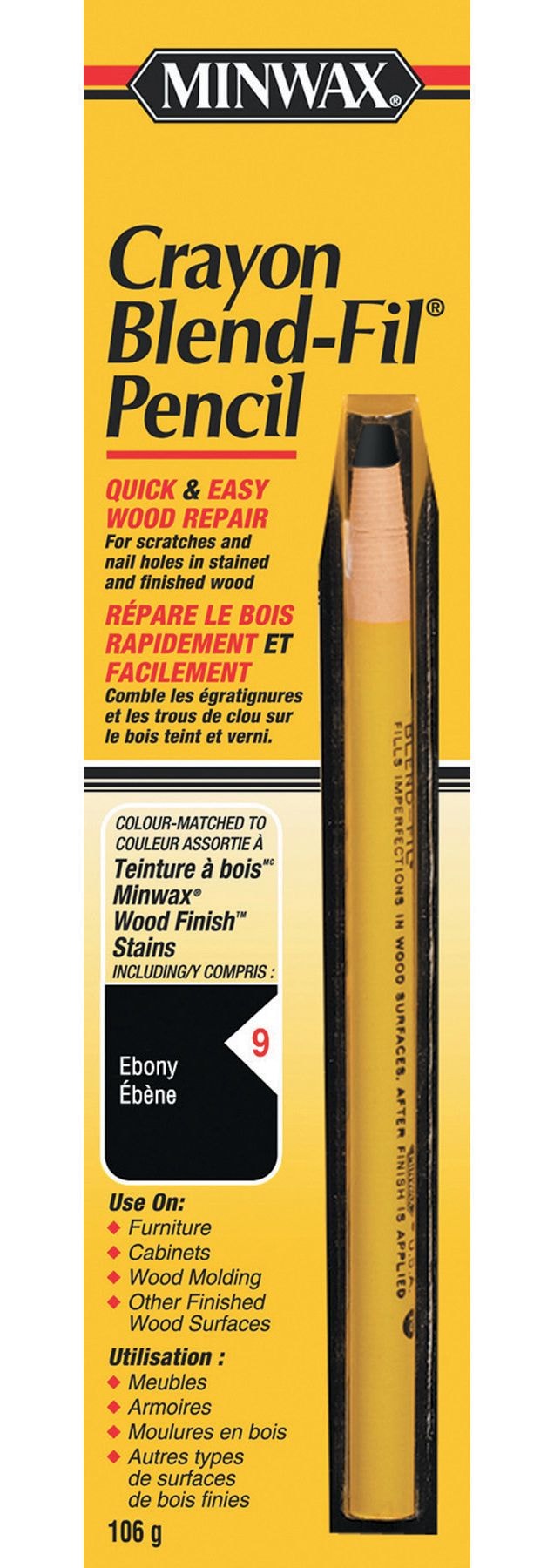 Crayon Blend-Fil Wood Pencil, Ebony D7E6 - product image 1
