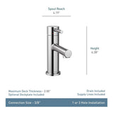 Align Single Handle High Arc Single Hole Bathroom Sink Faucet, Brushed Nickel L3N1 - product image 3