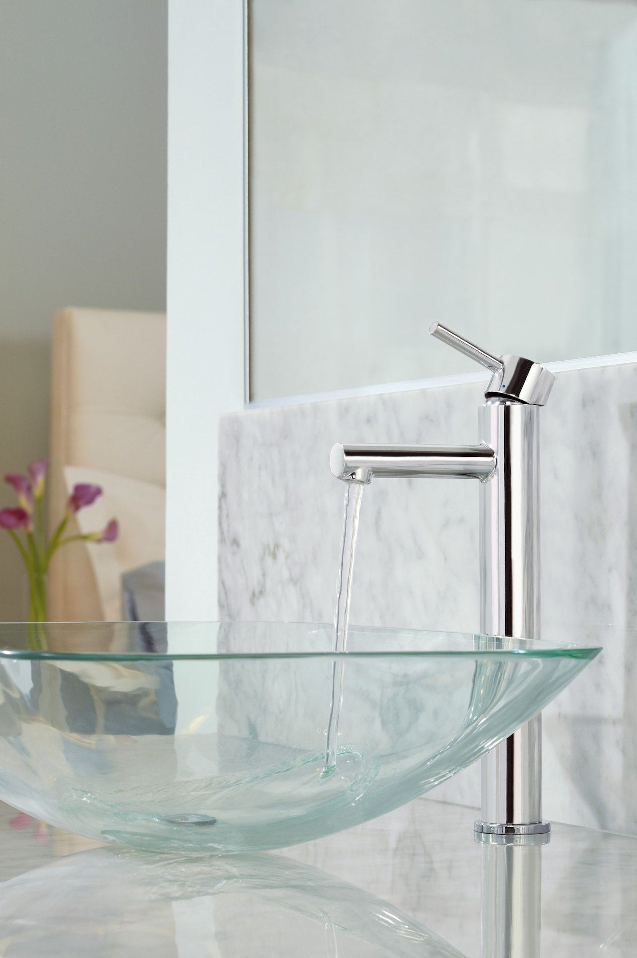 Align Single Handle High Arc Vessel Single Hole Bathroom Sink Faucet, WaterSense Certified, Chrome K1C2 - product image 5