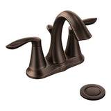Eva Double Handle High Arc 4-in Centerset Bathroom Sink Faucet, WaterSense Certified, Oil Rubbed Bronze E8Q4 - product image 1