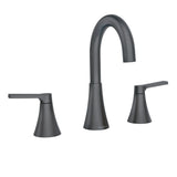 Mikah Double Handle Widspread Bathroom Faucet, Matte Black V1L5 - product image 1