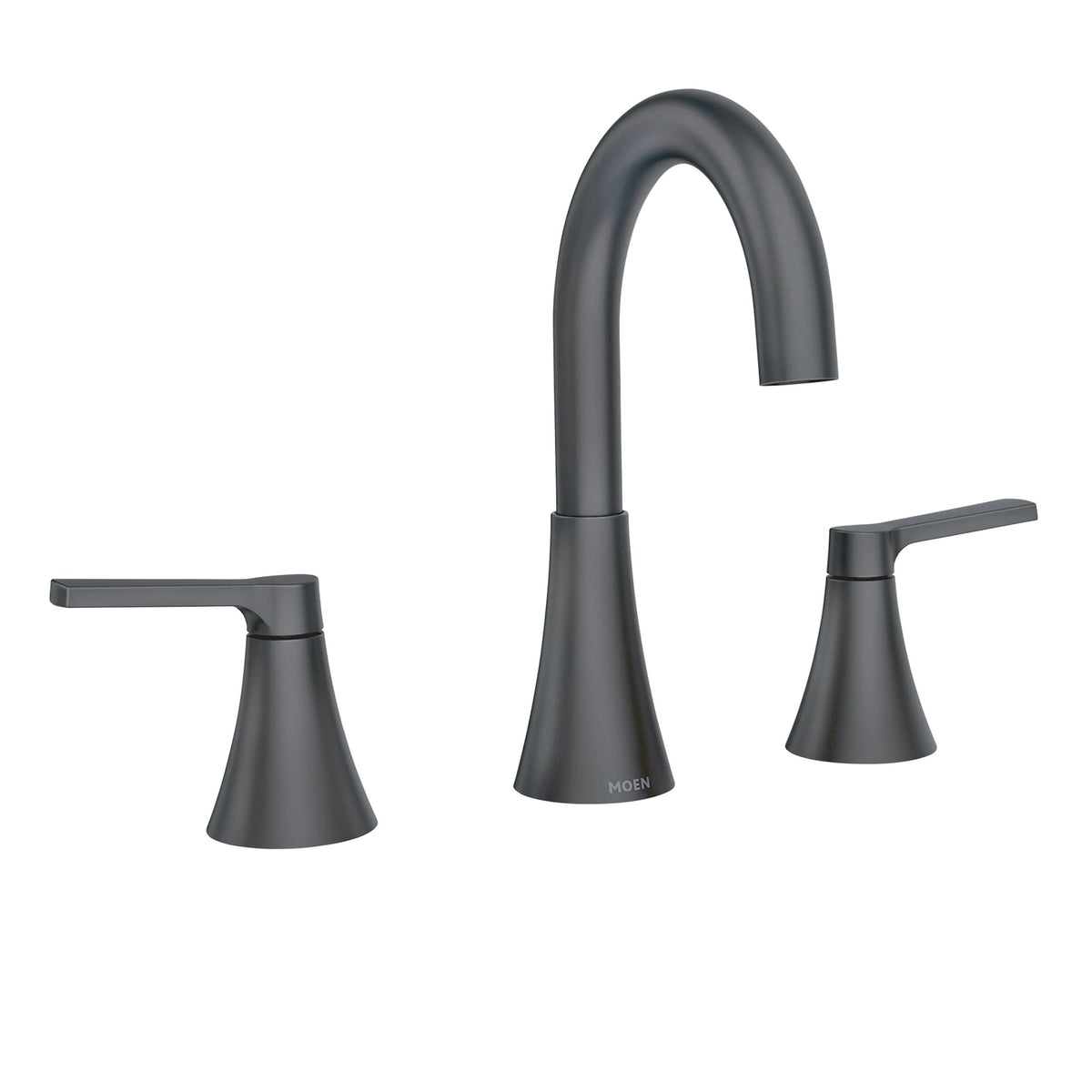 Mikah Double Handle Widspread Bathroom Faucet, Matte Black V1L5 - product image 1