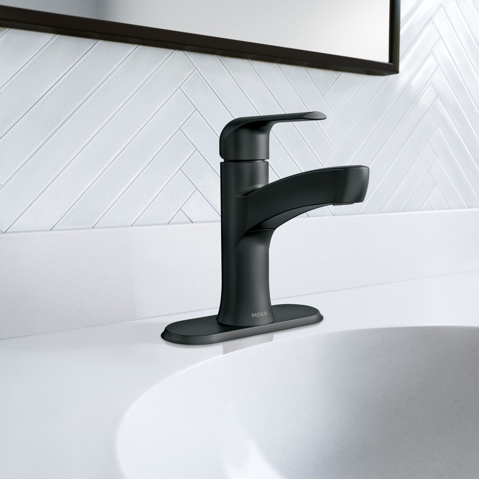 Tilson Single-Handle Matte Black Bathroom Lavatory/Bathroom Sink Faucet W1I7 - product image 4