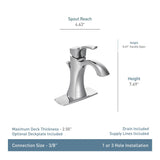 Voss Double Handle High Arc Single Hole Bathroom Sink Faucet, WaterSense Certified, Oil Rubbed Bronze L6K6 - product image 2