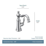 Weymouth Single Handle Single Hole Bathroom Sink Faucet, WaterSense Certified, Brushed Gold O6T1 - product image 2