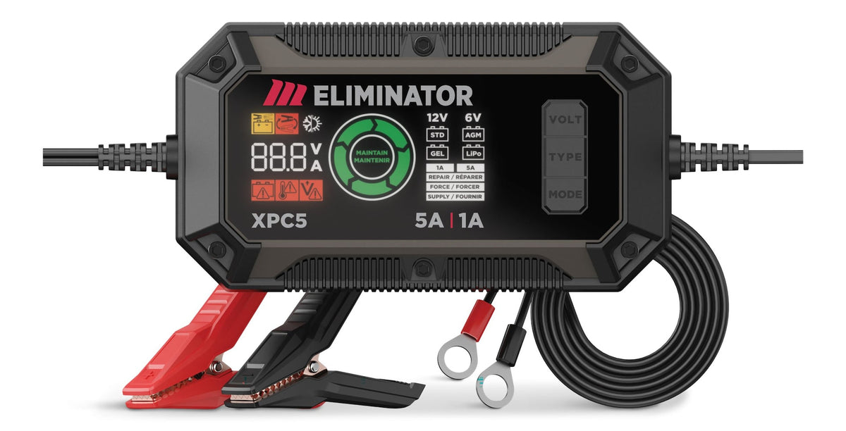 Eliminator Precision Series XPC5 Smart Battery Charger/Maintainer/Desulphator, 5/1-Amp, 6V/12V A0E0 - product image 1
