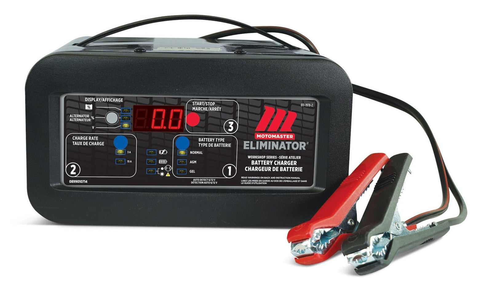 Eliminator Workshop Series Smart Battery Charger, Fully Automatic, 15/3-Amp, 6V/12V R8T3 - product image 1