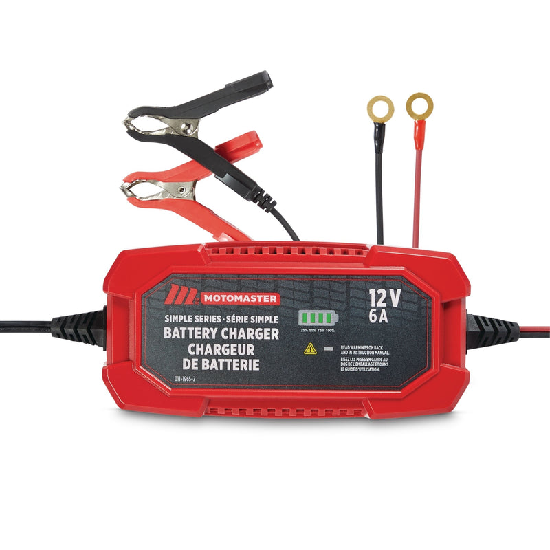 Simple Series Smart Battery Charger/Maintainer, Fully Automatic, 6-Amp, 12V R9Z0