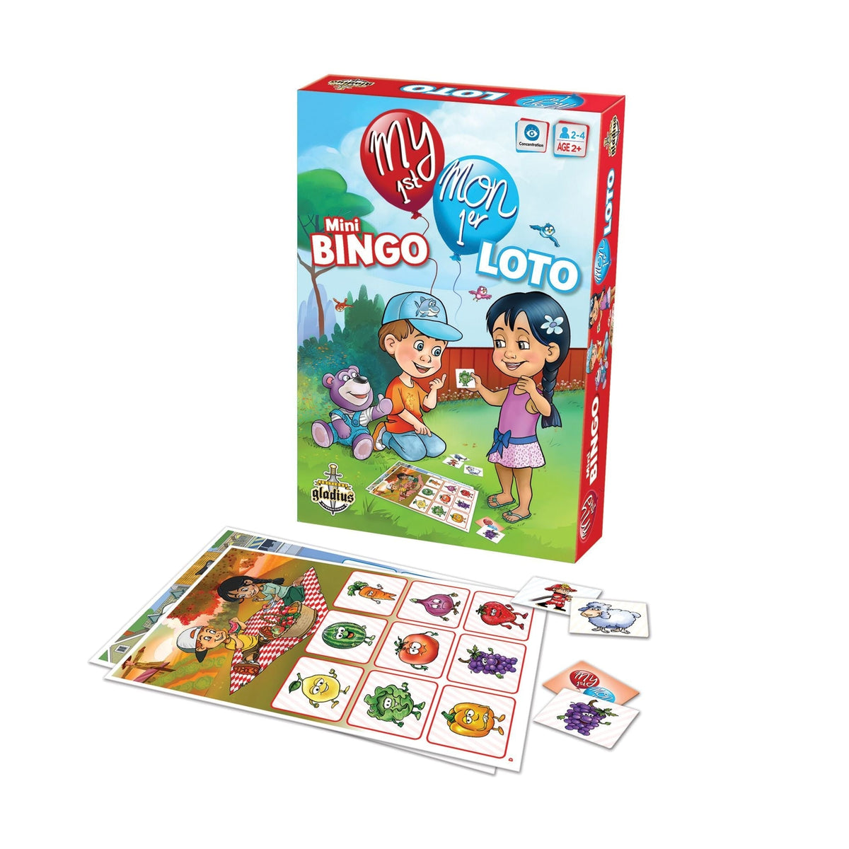 1st Mini Bingo Board Game, Bilingual, Ages 2+ O6X5 - product image 1