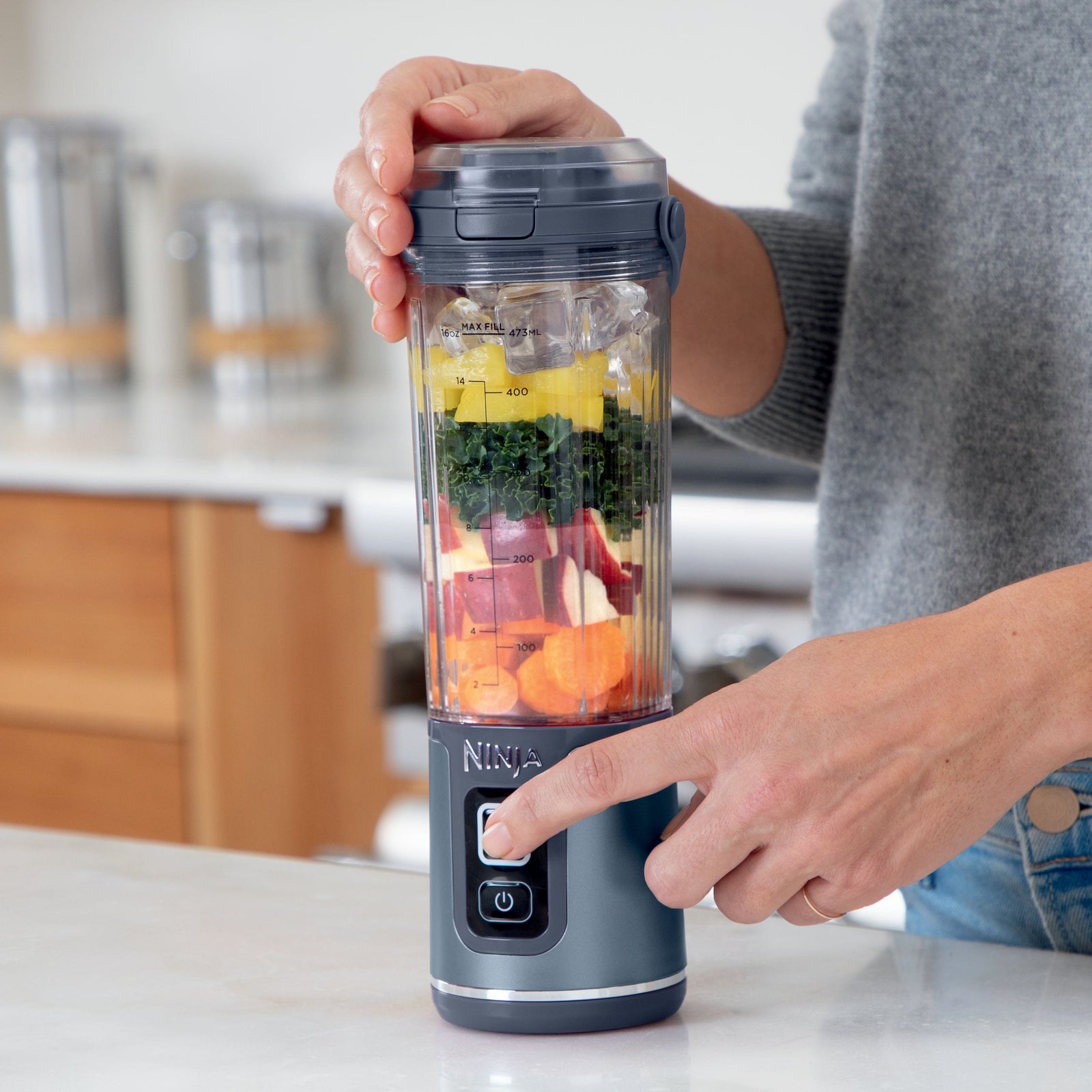 Blast Portable Cordless Personal Blender with Leak-Proof Lid, Blue K6C4 - product image 8
