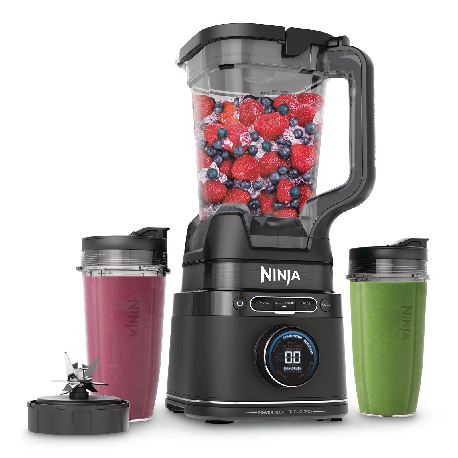 BlendSense Duo Blender with 72-oz Full-Size Pitcher & Pre-Set Programs, Includes Two 24-oz Single-Serve Cups, 1800W P8T8 - product image 1